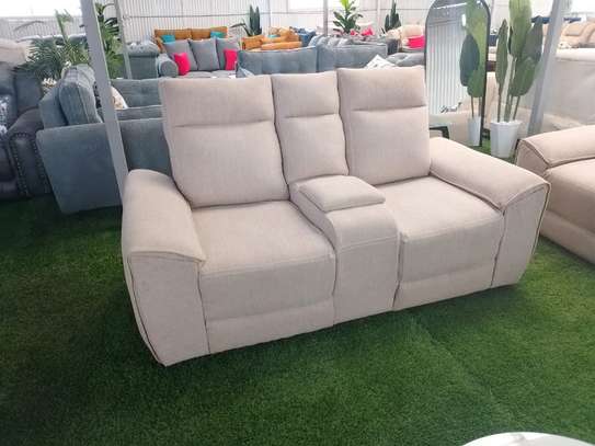 Beige Sofa Set 3-Seater + 2-Seater Recliner image 3