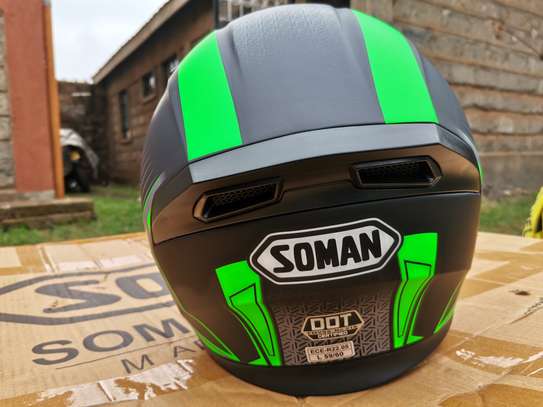 S960 DOT/ECE Certified Soman Full Face Double Visor Helmet image 2