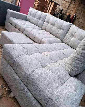 L shaped sofa with footrest image 2