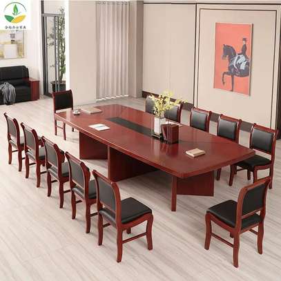 Boardroom Table: 3000mm Executive Integrated Boardroom Table image 5