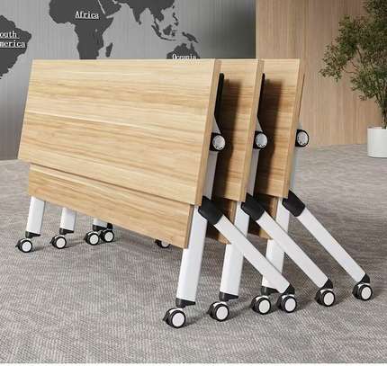 Modern Foldable Meeting Table with Wheels image 6