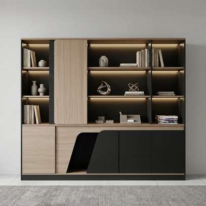 Wooden Storage Cabinet And Bookshelf image 5