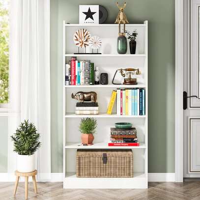 Bookshelf; 6 Tier Wooden Home Office Bookshelf image 4