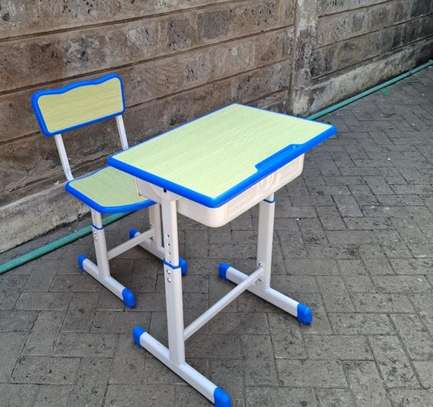 Adjustable Student Desk & Chair Set with Storage Shelf image 9