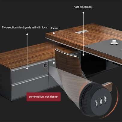 Office Desk: 1.8m, Combo Lock, Locker, E1 Grade Material image 3