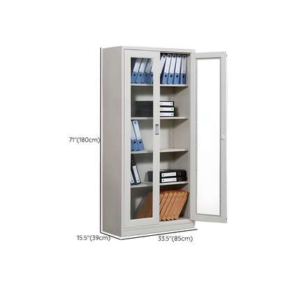 Tempered Glass Door Steel Office Cabinet image 2