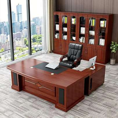 1.6M Mahogany Office Desk image 4