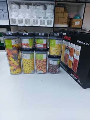 7pcs Transparent Acrylic Cereal Food/Pantry Storage image 1