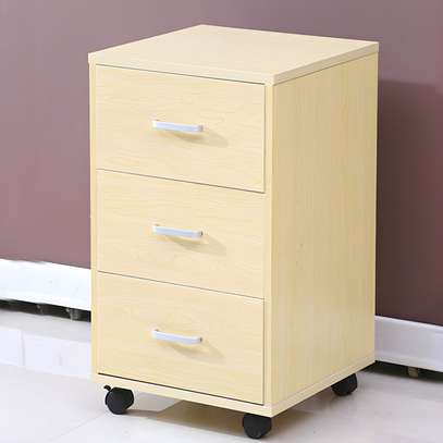 Bedside 3 Drawer Wooden Mobile Cabinet image 3