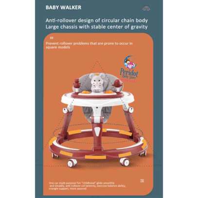 TOP 2 Height Adjustable Anti-Rollover Push Baby Walker image 3