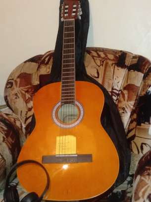 Full Size Classical guitar with guitar cover image 2