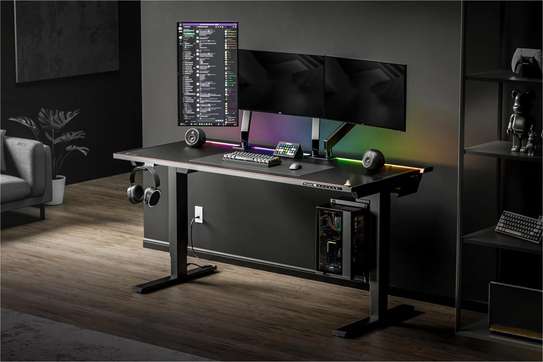 Office Desk: Adjustable Computer Desk Gaming And Home Table image 2