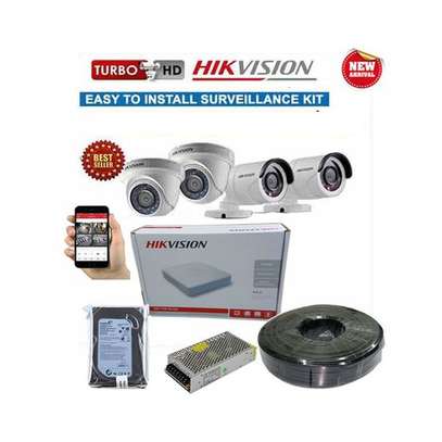 Hikvision 4 HD CCTV Cameras Complete System Installation Kit image 1