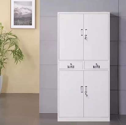 Steel 4 Door Storage Office Cabinet With 2 Drawers image 4