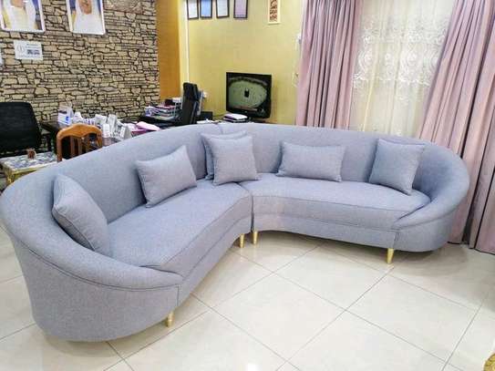 5 seater curved sectional sofa image 1