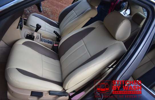 BMW beige leather seat covers upholstery image 3