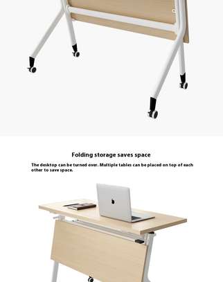 Foldable Training Table – White Finish image 5