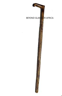 Newsboy Cap & Brown Stylish Walking Stick image 2