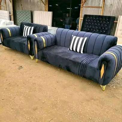 Modern Light Grey Armchairs Set of 2 with Cushions image 2