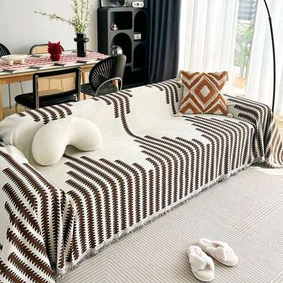 REVERSIBLE CHENILLE COTTON SOFA BLANKETS/COVERS.* image 5