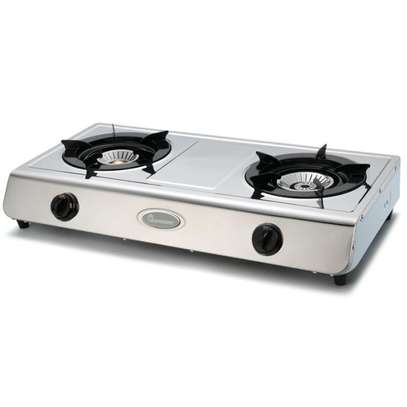 RAMTONS GAS COOKER 2 BURNER STAINLESS STEEL image 1