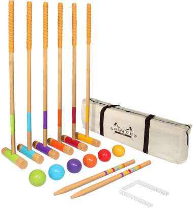 GoSports Six Player Croquet Set for Adults & Kids image 1