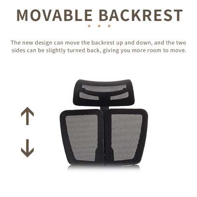 Office chair: Black orthopedic swivel office chair image 5