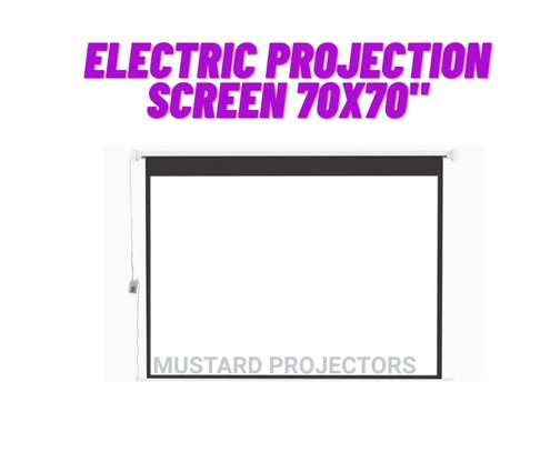 Electric Projector Screen 70x70 Inches image 1