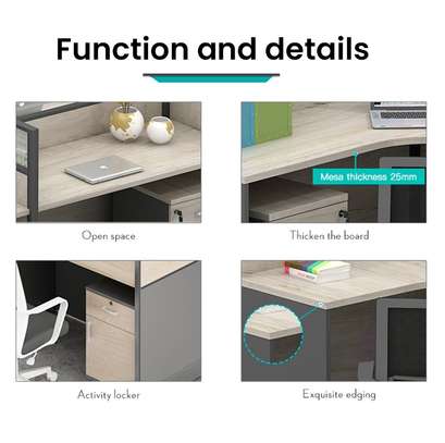6-Way Modular Modern Office Workstation image 2