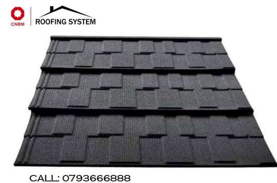 Stone Coated Roofing tiles- CNBM Shingle Black& black &white image 5