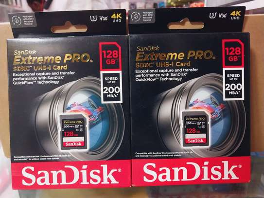 SanDisk Extreme Pro 128GB SDXC UHS-I Card For Camera image 1