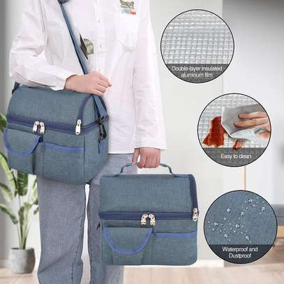 Lunch Bag for Adults Cooler Bag with Double Compartments image 3