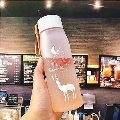 600ml Sports Water Bottle Gradient Frosted image 2