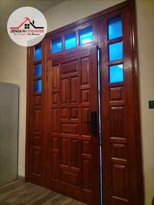 Solid Mahogany church door extended frame image 3