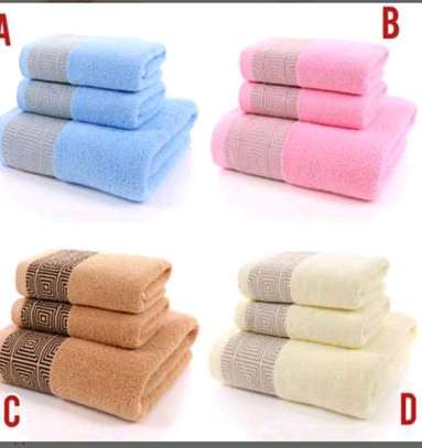 3 Pcs Cotton Towels image 1