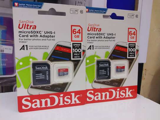 SanDisk 64GB Ultra UHS-I microSDXC Memory Card (Class 10) image 1