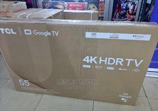 55 TCL Smart Google TV UHD 4K Frameless +Free TV Guard image 1