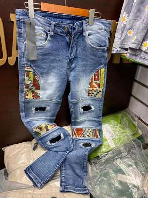 *Genuine Quality Designer Mens Rugged Plain Straight Jeans* image 1