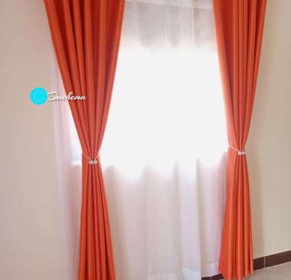 Orange Customized Poly Cotton Curtains In Nairobi Pigiame