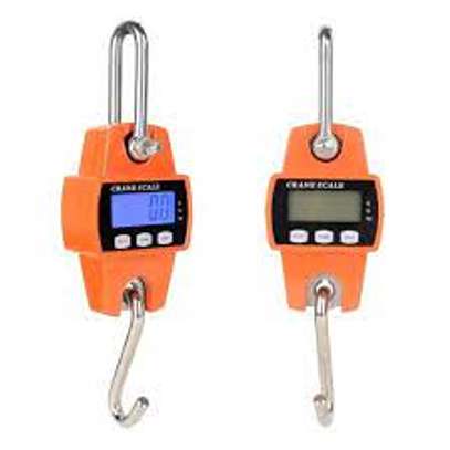 660lb Digital Hanging Scale with Cast Aluminum Case, Handheld 300Kg Mini Crane Scale with Hooks for Farm Hunting Fishing Outdoor image 1