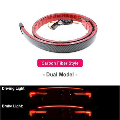 carbon fiber led spoiler light Universal Auto image 2