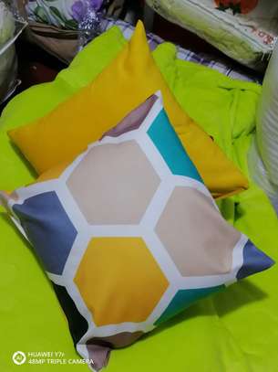 Fancy colorful throw pillow. image 6