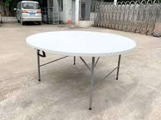 Round White Wedding Event Dining Table image 7