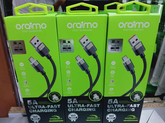 Oraimo SpeedLine USB to TYPE-C Braided Fast Charging cable image 2