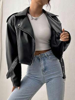 Leather jacket for ladies image 3