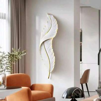 Long Hanging Nordic Feather Wall Lamp image 3