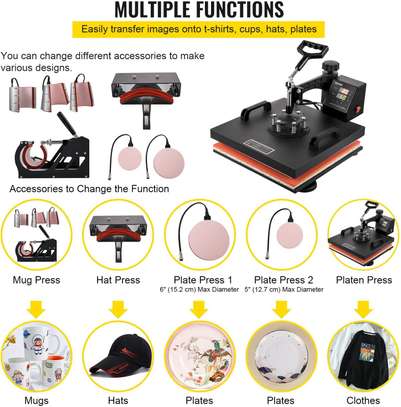 8 in 1 Combo Swing Away T-Shirt Sublimation Transfer Printer image 2