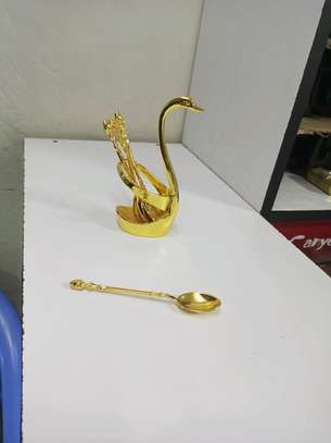 Quality stylish teaspoon set with holder image 1