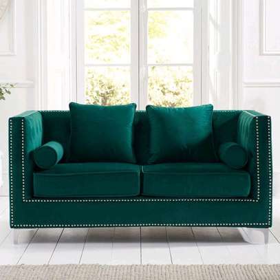 Latest green two seater sofa set image 1