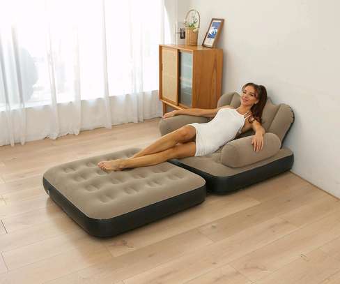 *5 in 1 inflatable Couch lazy Sofa bed with L-shaped armrest image 4